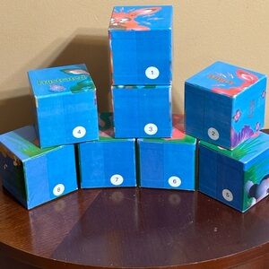Set of 8 Blue Emotion Cubes